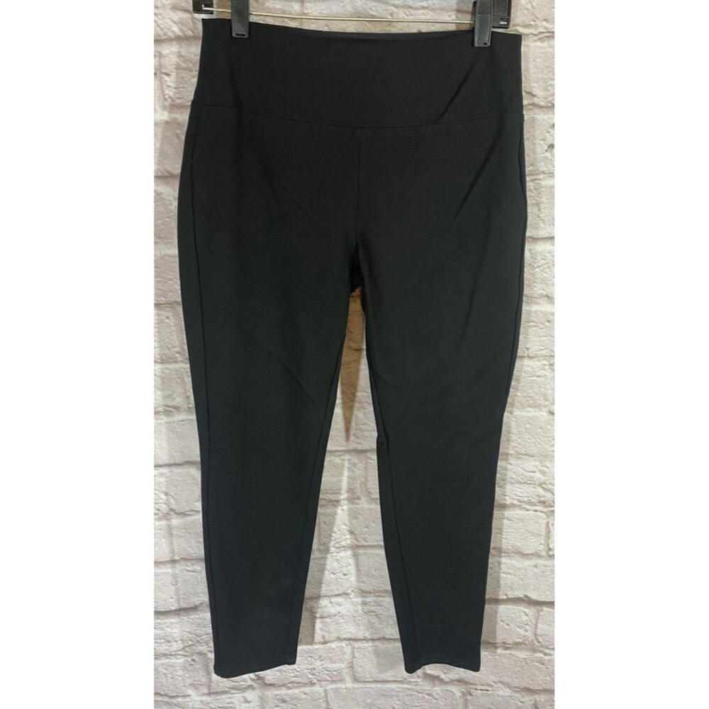 Three Dots Cropped Ponte Pant Leggings Pull On Elastic Waist Hi Rise Shaping L